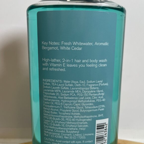 Bath & Body Works Whitewater Rush 2-in-1 Hair & Body Wash 10 oz Mens Collection - Picture 4 of 5